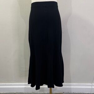 Eileen Fisher Petite Small Black Flare Skirt – Wool Blend – Effortless Movement